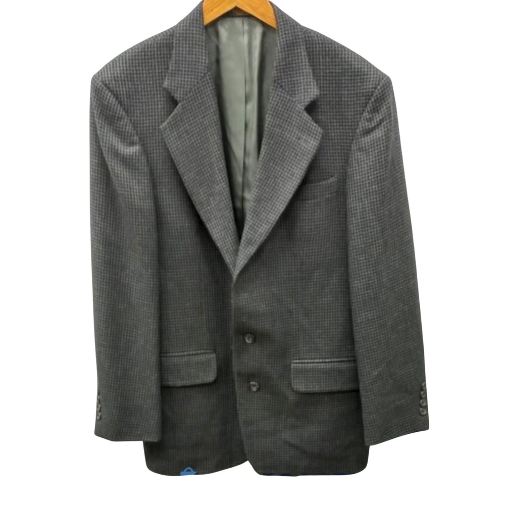 Oscar de la Renta Men's 39R Gray 100%‎ Wool Sport Coat Jacket Made in Colombia